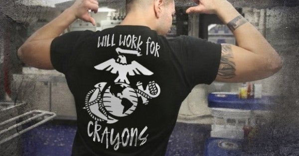 U.S Marine Corps USMC Camo Logo T Shirt Licensed Marines Armed Forces USA Black