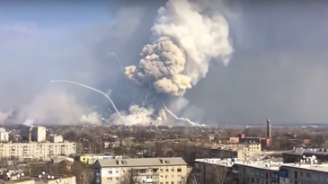 This Video Of A Weapons Dump Exploding In Ukraine Is Insane