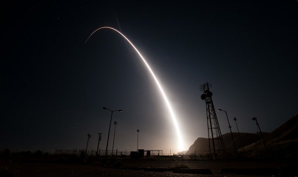 Air Force Launches Test Missile Off California Coast To Show Nuclear Deterrent Capability