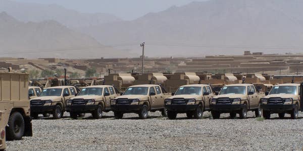 What The Hell Are Afghan Army Pickup Trucks Doing In Iraq?