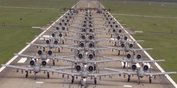 The Air Force Flaunted 30 A-10 Warthogs In An Elephant Walk A Day Before DoD Pledged To Save Them