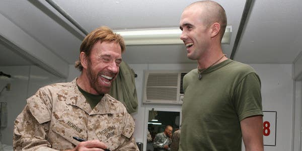 Chuck Norris Stops By The Marine Corps To Deliver The Ultimate Pep Talk