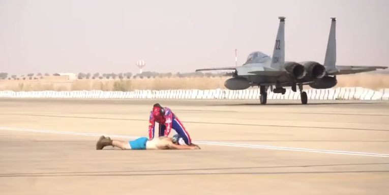 We salute the airmen who went full Ricky Bobby on the flight line in Saudi Arabia