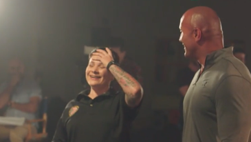 A Surprise From The Rock Left This Combat Veteran In Tears