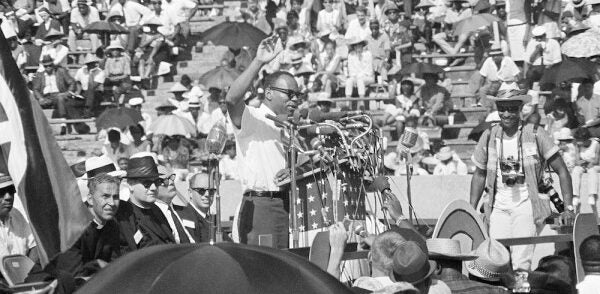 James Meredith speaking at a Civil Rights rally