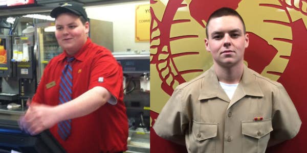 This Former McDonald’s Employee Lost 120 Pounds To Join The Marine Corps