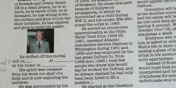 Leave It To A Marine To Write His Own Hilarious Obituary