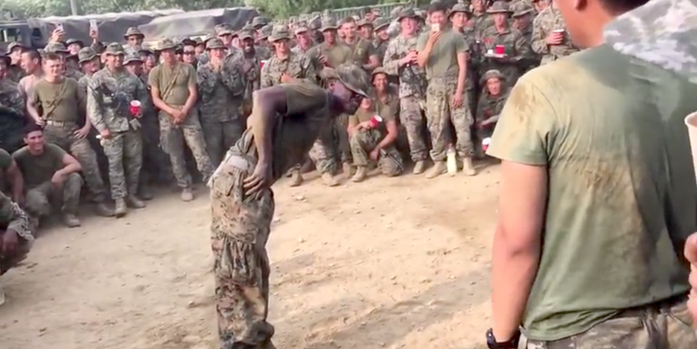 Watch US Marines crush South Korean troops in an international military dance-off