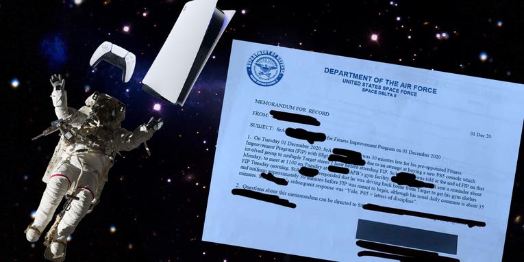A Space Force member was busted down a rank for bailing on PT to get a PlayStation 5