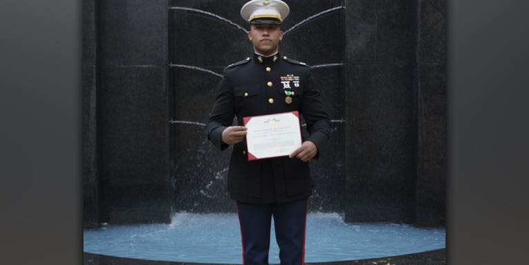 On his way to the ball, a Marine used his belt as a tourniquet to save a motorist’s life