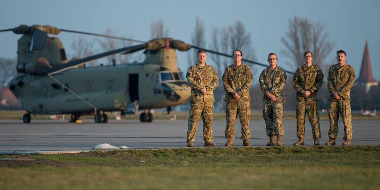 We salute the Army Chinook crew who made an emergency landing to respond to a car accident
