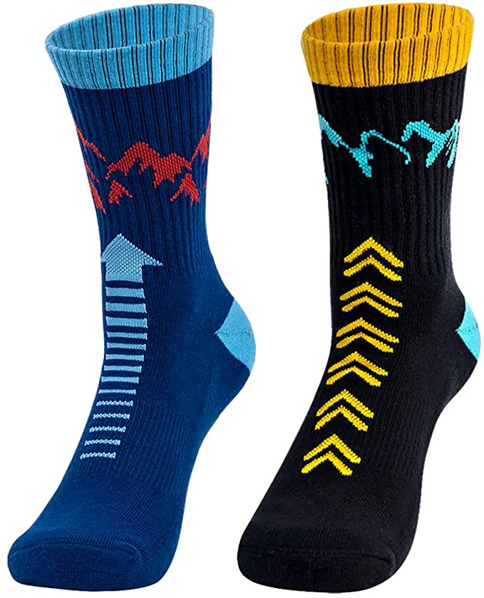 Pembrook All Season Crew Boot Socks - Athletic Socks Reinforced Heel & Toe Hiking Boot 4 Pack - Breathable Work 