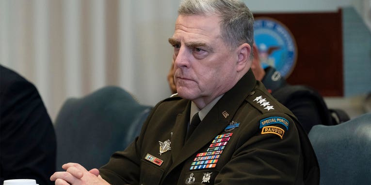 Gen. Mark Milley definitely has a tattoo and the mystery is killing me