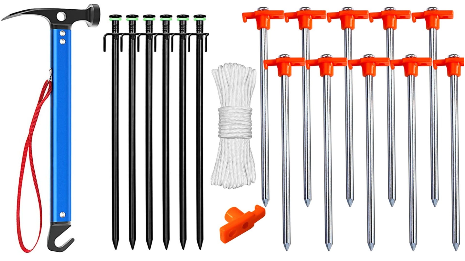 Zconmotarich Tent Stakes Ground Anchor Pegs Heavy Duty Outdoor Screw Style Spiral 12Pcs/Set 