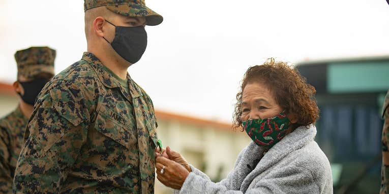Marine awarded for saving elderly woman from deadly viper attack