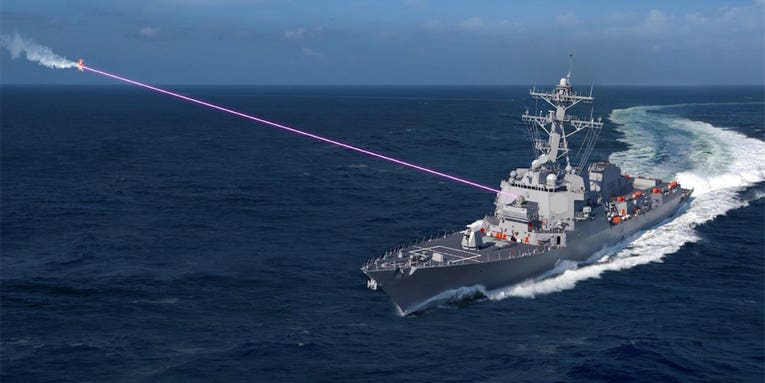 The Navy just got its hands on a new frickin’ laser weapon to play with