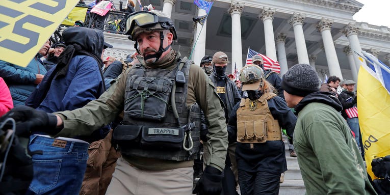 A Marine vet in a militia group was among rioters who stormed the Capitol