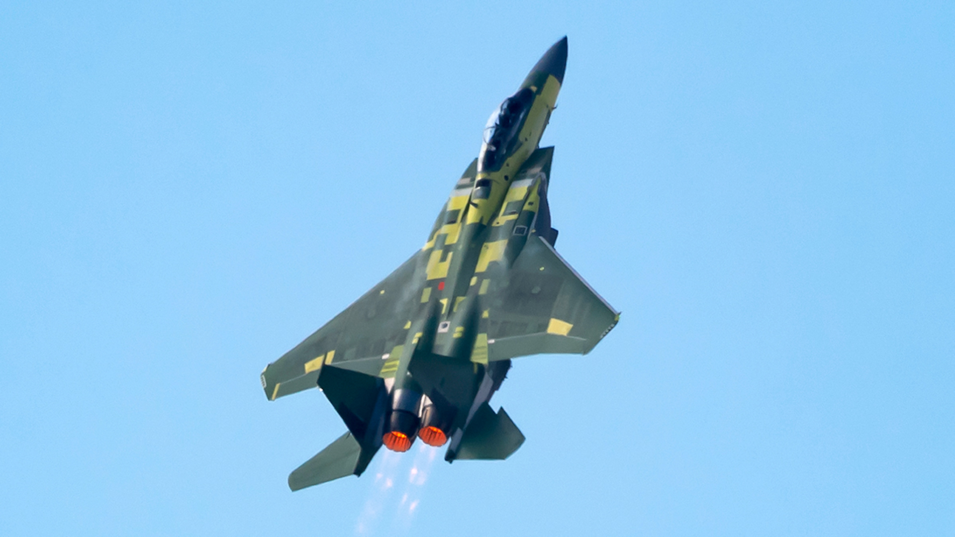 F 15ex Fighter Jet Makes Maiden Flight With Viking Takeoff