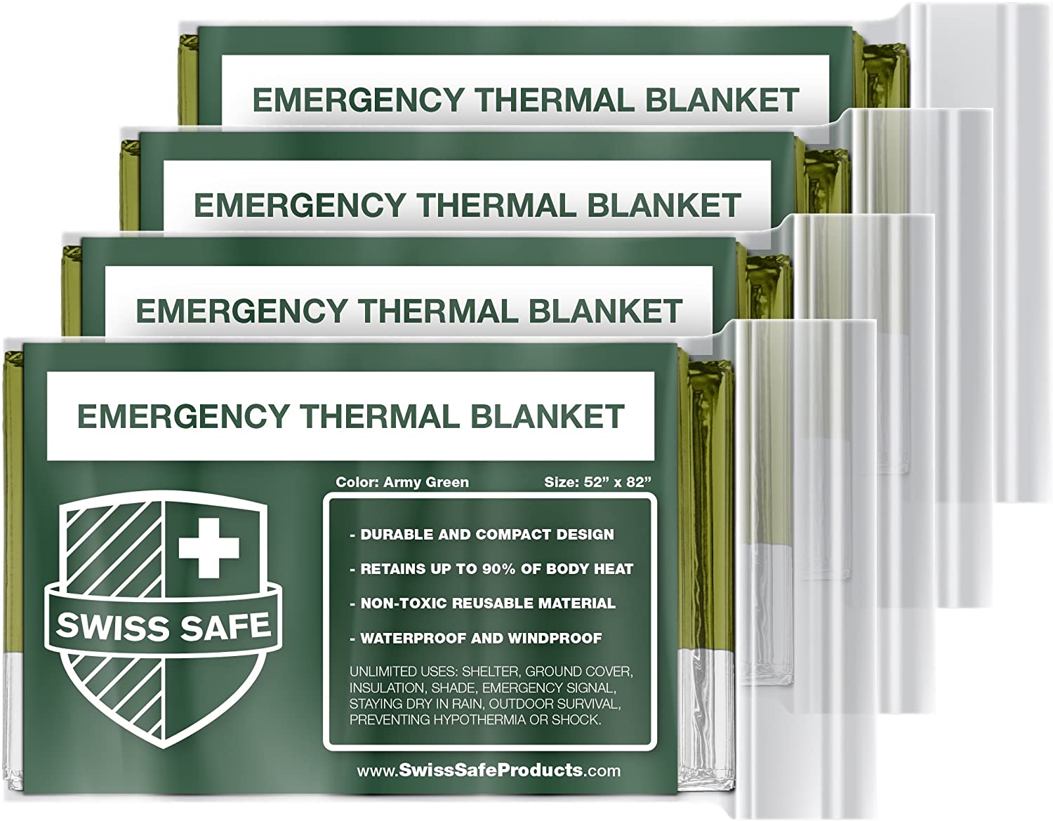 Swiss Safe Store Emergency Mylar Blankets