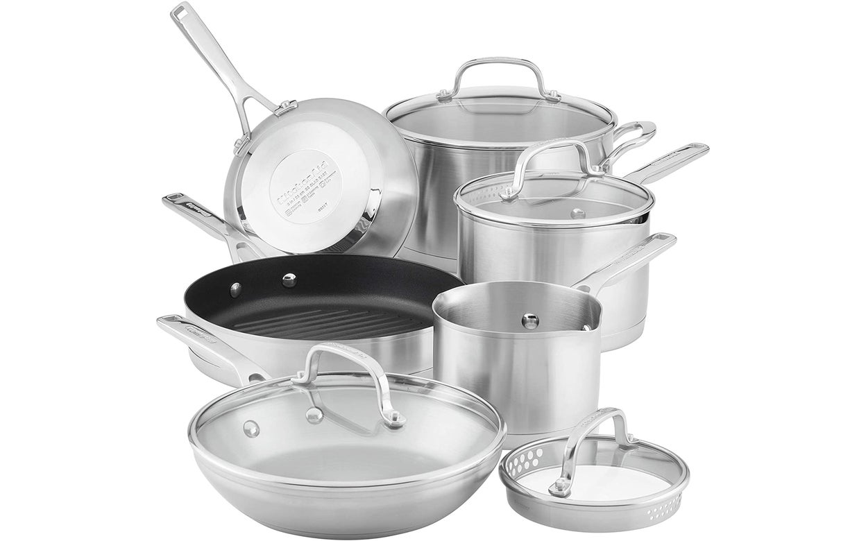 Kitchenaid Brushed Stainless Steel Cookware Set