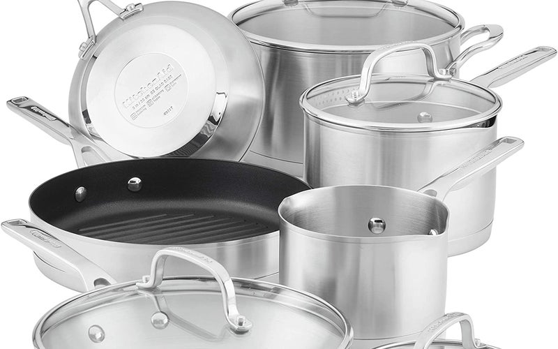 Kitchenaid Brushed Stainless Steel Cookware Set