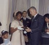Sims' widow Mary accept his Medal of Honor from Vice President Spiro Agnew at the White House on Dec. 2, 1969 (National Archives photo)