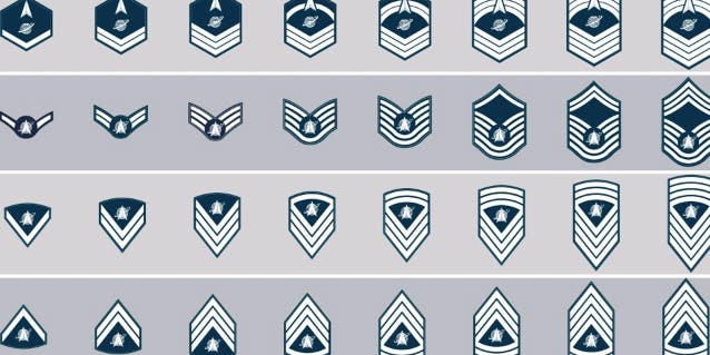 The Space Force is actually asking its Guardians to choose their own rank insignia