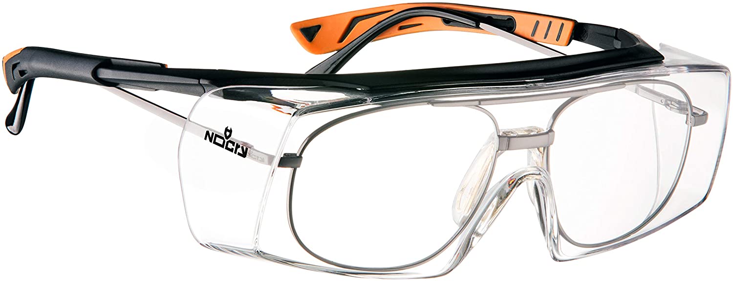 Wrap-Around Eyewear Shatterproof KMD PRO OptiFlex Safety Glasses Clear Mirror z87.1 Certified Eye Protection Goggles for Men & Women Anti-Fog Scratch Resistant