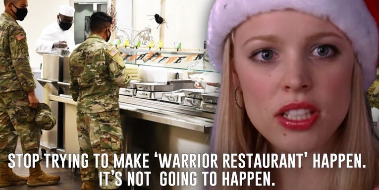 The Army is trying to make ‘warrior restaurant’ happen, and it’s not gonna happen