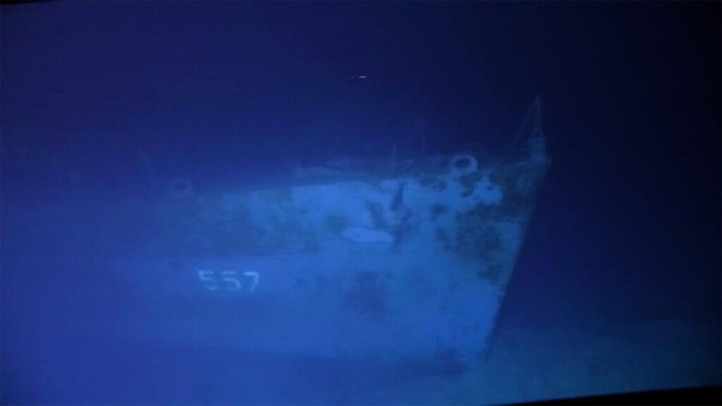 An image of the wreck of the USS Johnston taken by Caladan Oceanic. (Caladan Oceanic photo)