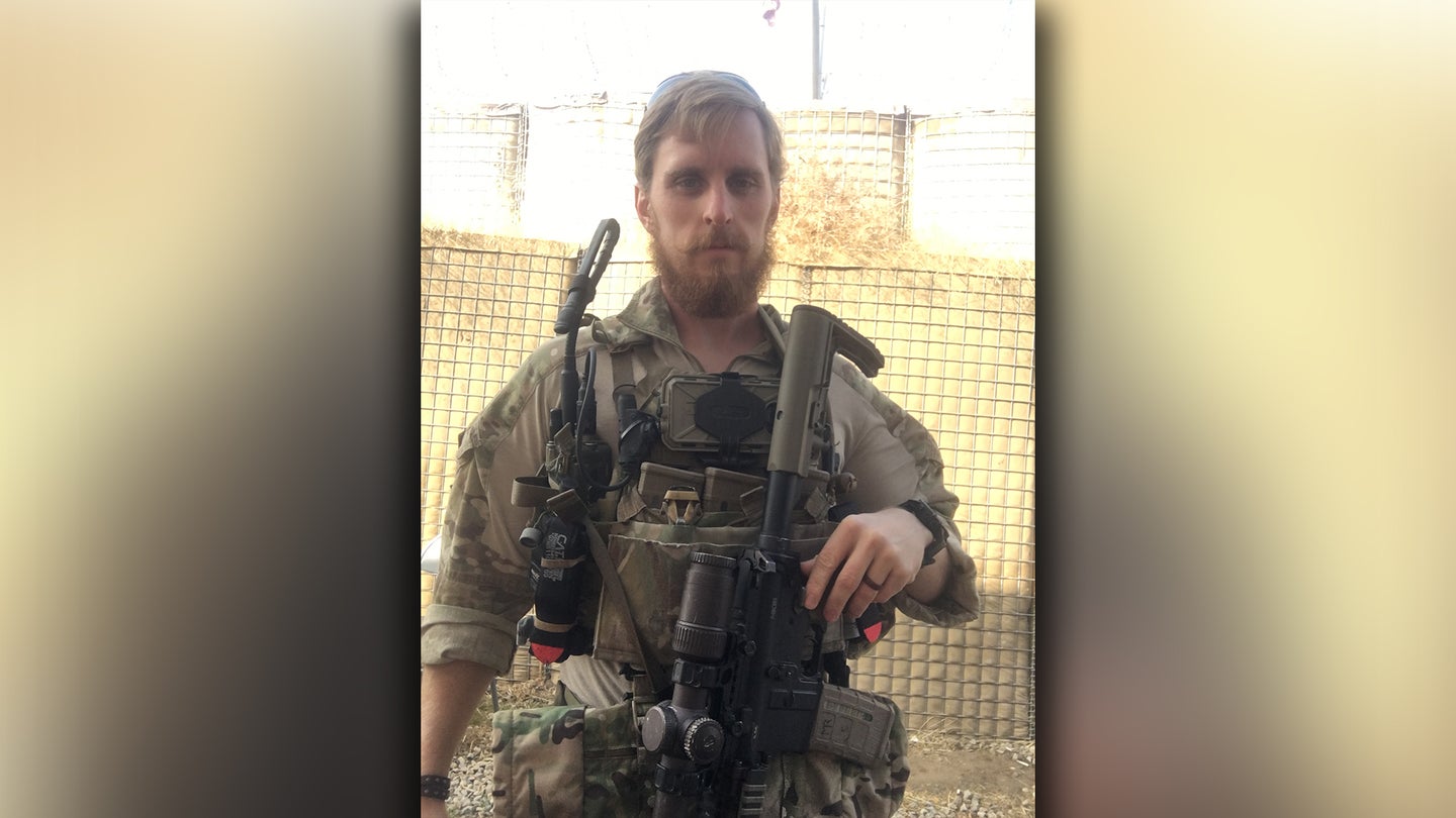U.S. Air Force Staff Sgt. Michael Rogers, 57th Rescue Squadron pararescueman, poses for a photo while deployed to an undisclosed location in Afghanistan in the winter of 2019. While deployed, he was a technical rescue specialist and was tasked to recover personnel when required. Rogers was awarded the 2021 Air Force Sergeants Association Pitsenbarger Award for his efforts in treating seven individuals after an explosion. (Courtesy Photo)