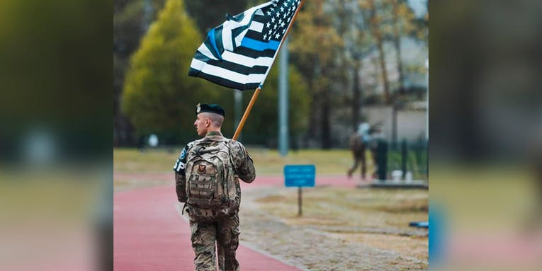 Why Ramstein Air Base removed photos of the ‘Thin Blue Line’ flag from its social media pages