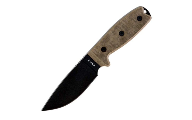 Ontario Knife Company 8666 RAT-3, Serrated Edge with Black Nylon Sheath
