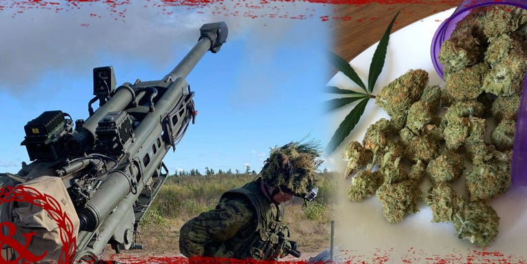 Canadian troops were going to fire artillery. Then they got high
