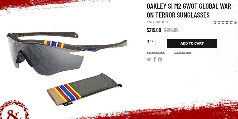 These Oakley sunglasses are a $215 GWOT participation trophy, and they used the wrong ribbon