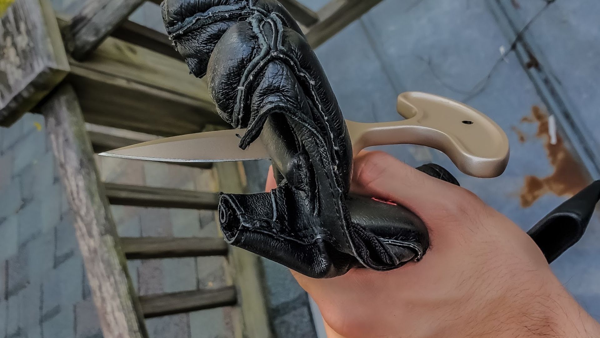 Cold Steel 36ME Drop Push Knife review handheld death