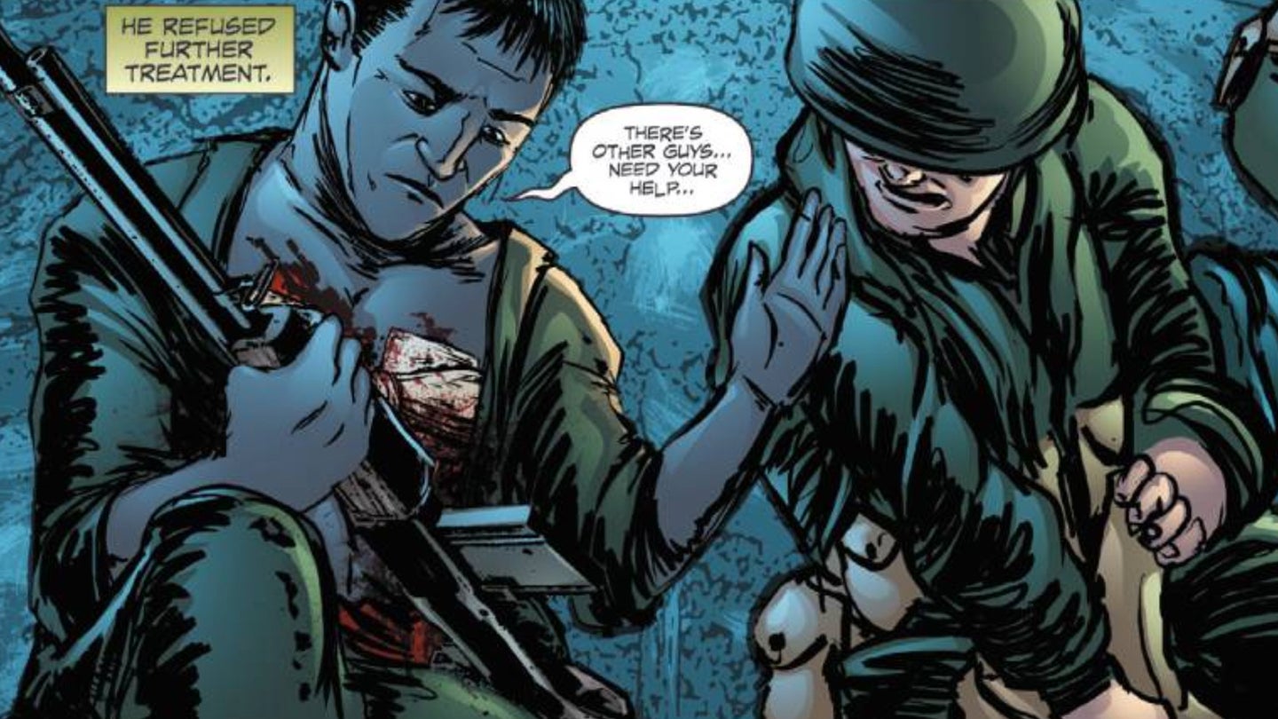 Screenshot of the graphic novel honoring Medal of Honor recipient, Cpl. Mitchell Red Cloud Jr. (AUSA)