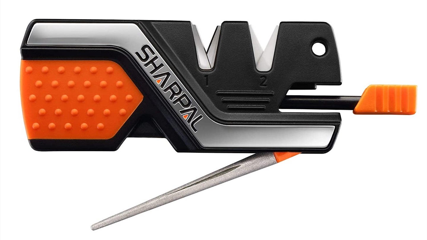 The SHARPAL 6-in-1 knife sharpener and survival tool