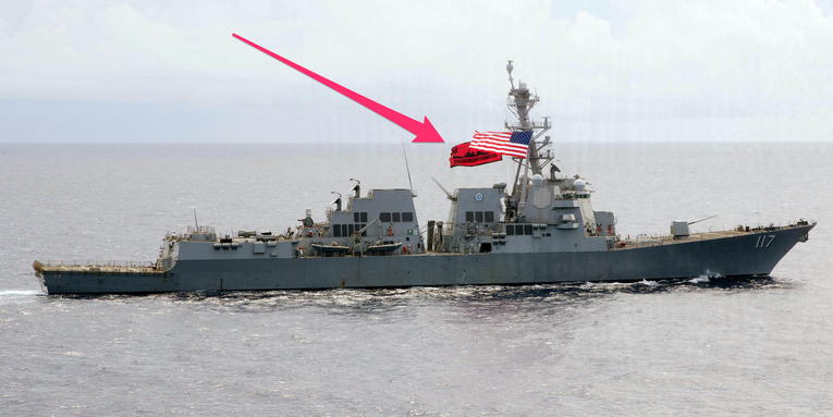 One of the Navy’s youngest destroyers is rocking a brand new battle flag at sea
