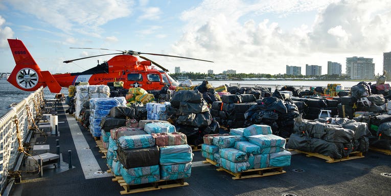 The Coast Guard belatedly celebrated its birthday with a record amount of drugs