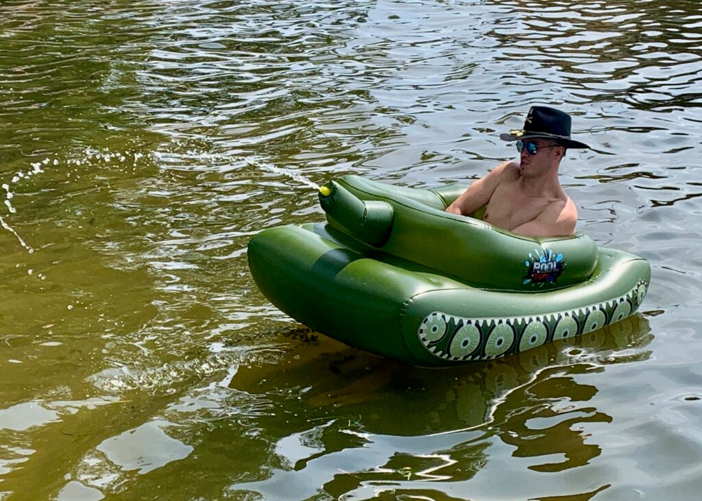 Dominate the water in the cavalry-tested Pool Punisher inflatable tank