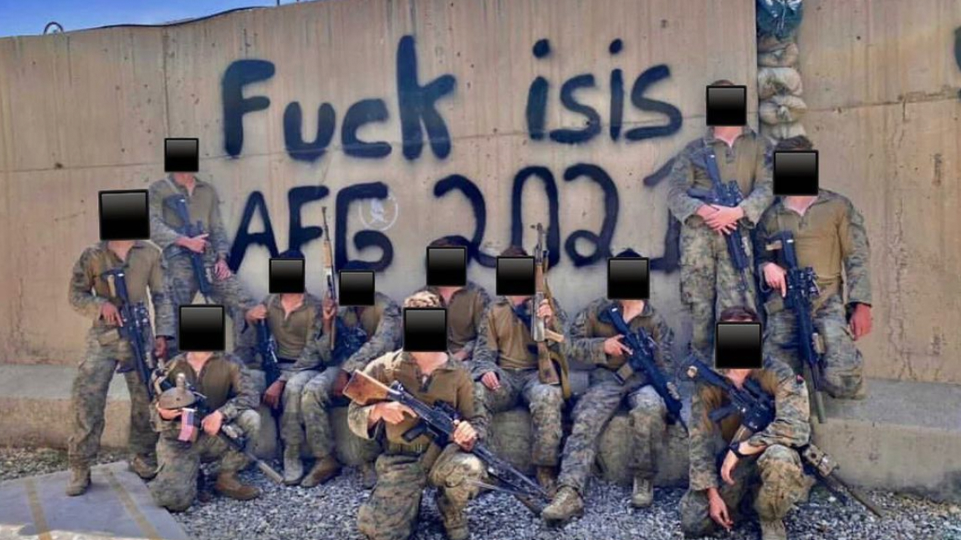 US troops gave the Taliban and ISIS the middle finger in messages left at Kabul airport