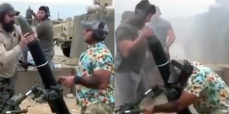Video shows soldier in Hawaiian shirt firing mortar during ‘casual Friday’ mission in Afghanistan