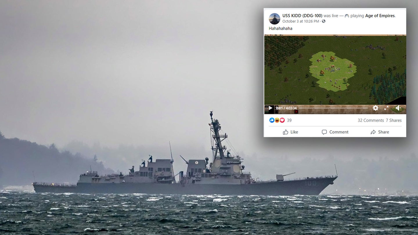 The official Facebook page for the USS KIDD (DDG-100) appears to have been hijacked by someone who really just wants to play "Age of Empires"