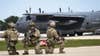 U.S. Air Force special tactics Airmen with the Air Force Special Operations Command provide security during a personnel recovery demonstration at Wittman Regional Airport, Wis., July 30, 2021 (U.S. Air Force photo by Senior Airman Miranda Mahoney)