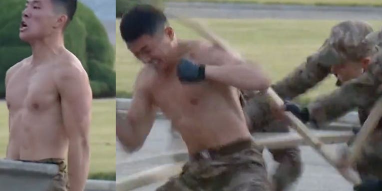 Train like you fight: Watch a North Korean soldier smash concrete with his head