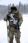 Soldier from 4th Brigade Combat Team, 25th Infantry Division test IVAS Capability Set 4 in extreme temperatures at the Cold Region Test Center, Alaska in March 2021.