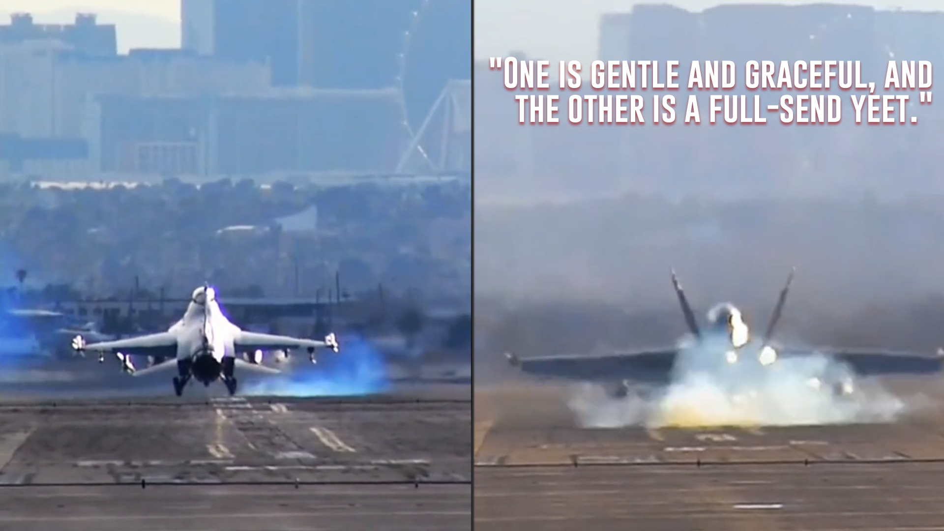 The difference between Air Force and Navy pilots in one short video