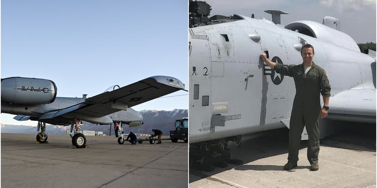 The A-10 that landed without a canopy or landing gear is back flying after 3 years of repairs