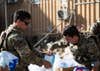 Paratroopers assigned to the 82nd Airborne Division put together bags of baby supplies during an infant needs drive at Hamid Karzai International Airport in Kabul, Afghanistan, August 26, 2021. The drive was hosted by the 82nd Abn. Div. chaplain's office who procured baby formula, diapers, juice, baby food and crackers for distribution to Afghan families who are evacuating the country. The supplies are meant to help sustain the families on their journey.



(U.S. Army photos by Master Sgt. Alexander Burnett, 82nd Airborne Division)